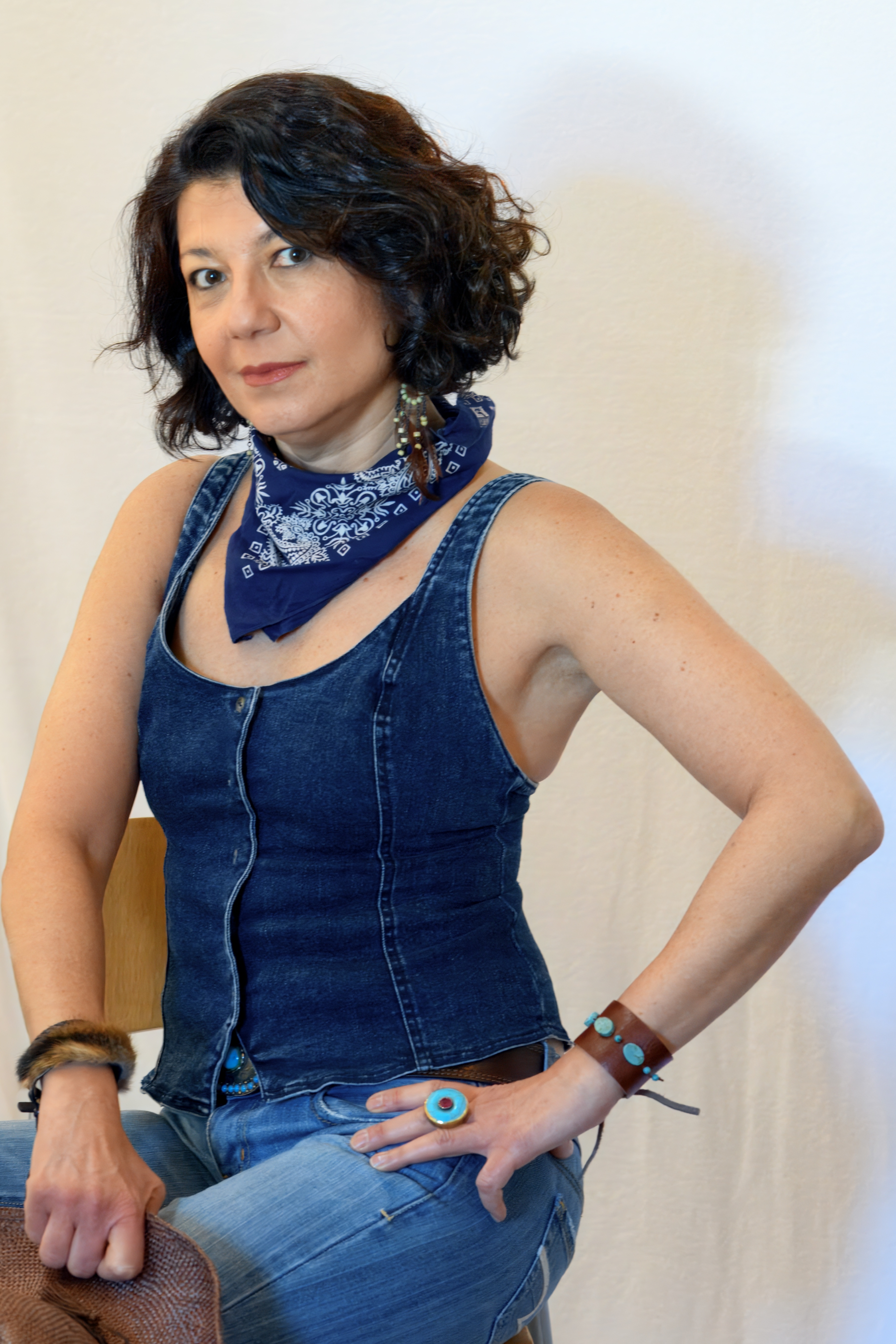 John Rock Dilek on stool